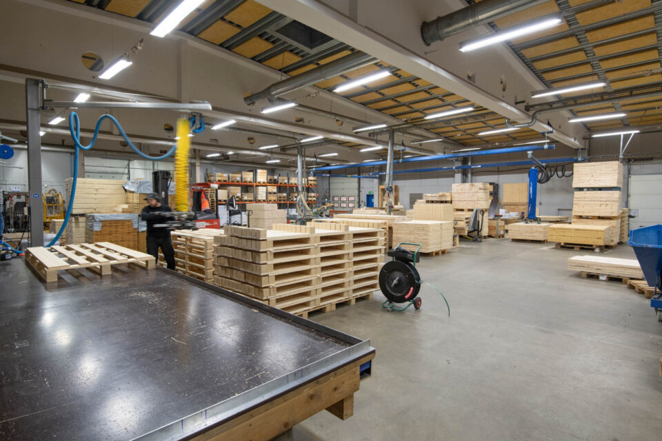 Tegsnäs Emballage - fabriksinteriör översikt